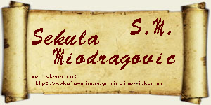 Sekula Miodragović vizit kartica
